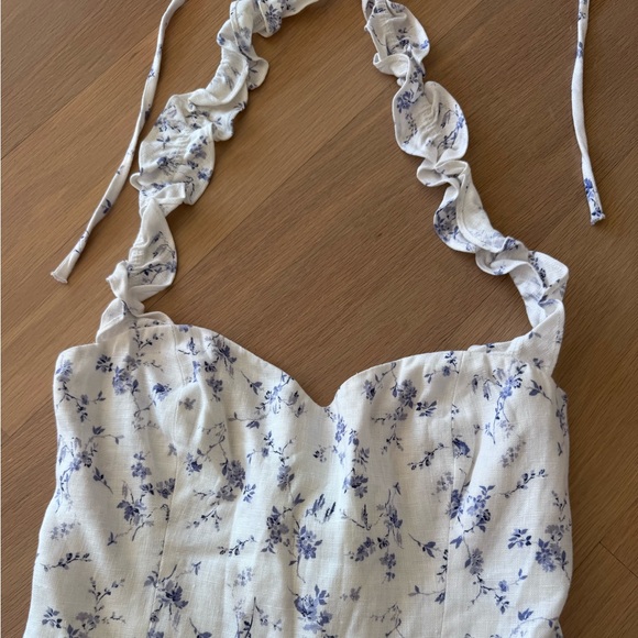 NWOT: Reformation Linen Montecito Floral Dress - Picture 3 of 5